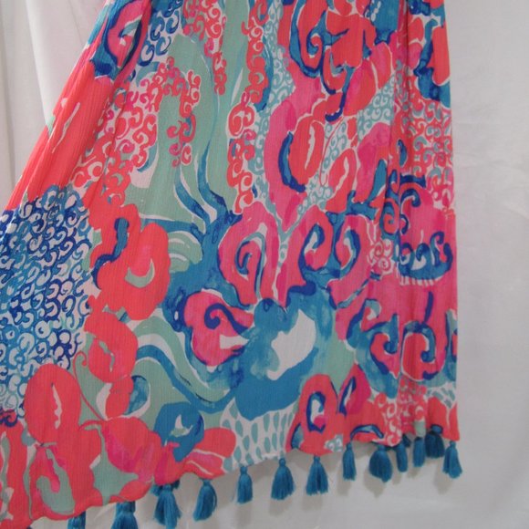 Lilly Pulitzer S Roxi Crinkle Tassel Dress - Picture 8 of 9
